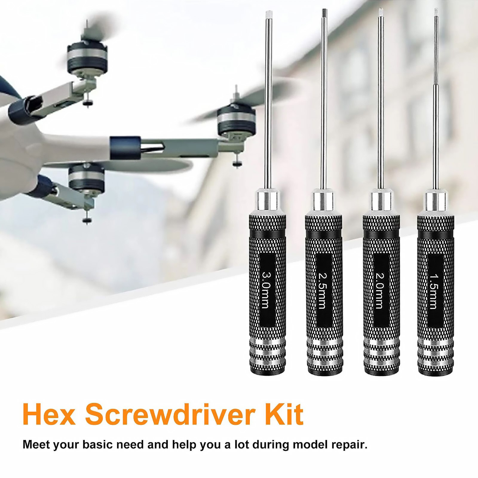 4개/세트 RC 도구 육각 너트 드라이버 세트 1.5m - Rc Helicopter Tool Kit 리뷰 및 가격